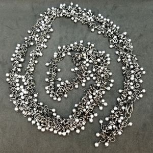 Dominique Cohen gunmetal pearl chain necklace